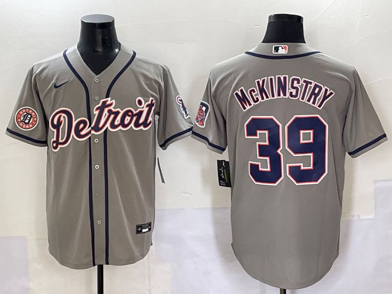 Men 2025 Detroit Tigers #39 Mckinstry Grey Game Nike MLB Jersey style 15->detroit tigers->MLB Jersey